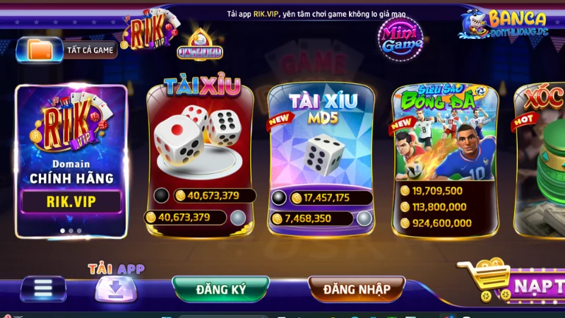 Nhà cái bắn cá đổi thưởng thẻ cào Rikvip